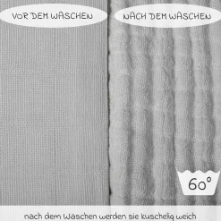 Mullwindel / Mulltuch 10er Pack 80 x 80 cm - Grau