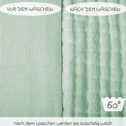 Mullwindel / Mulltuch 10er Pack 80 x 80 cm - Mint