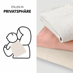 Mullwindeln / Mulltücher / Spucktücher Cuddle N Clean - 3er Set 80 x 80 cm - Beige Dots / Cork / Beige
