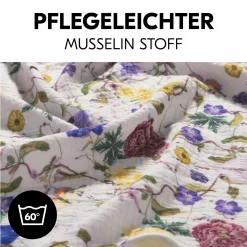 Mullwindeln / Mulltücher / Spucktücher Cuddle N Clean - 3er Set 80 x 80 cm - Sage / Beige / Floral