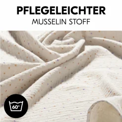 Mullwindeln / Mulltücher / Spucktücher Cuddle N Clean - 3er Set 80 x 80 cm - Sage / Beige Dots / Cork