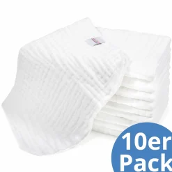 Mullwindeln / Mulltücher / Spucktücher 10er Pack 35 x 50 cm - Weiß