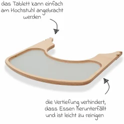 Multifunktionaler Hochstuhl-Set inkl. Babysitz, Tischplatte, Spielwürfel, Sicherheitsgurt - Hochstuhl, Schaukel, Treppe, Lerntower & Babywippe in einem bis 150 kg nutzbar - Grau - Kollektion 2024