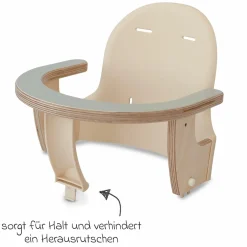 Multifunktionaler Hochstuhl-Set inkl. Babysitz, Tischplatte, Spielwürfel, Sicherheitsgurt - Hochstuhl, Schaukel, Treppe, Lerntower & Babywippe in einem bis 150 kg nutzbar - Grau - Kollektion 2024