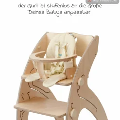 Multifunktionaler Hochstuhl-Set inkl. Babysitz, Tischplatte, Spielwürfel, Sicherheitsgurt - Hochstuhl, Schaukel, Treppe, Lerntower & Babywippe in einem bis 150 kg nutzbar - Grau - Kollektion 2024