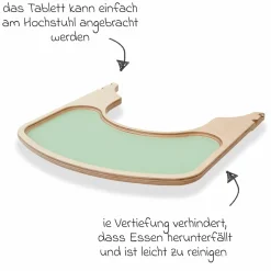 Multifunktionaler Hochstuhl-Set inkl. Babysitz, Tischplatte, Spielwürfel, Sicherheitsgurt - Hochstuhl, Schaukel, Treppe, Lerntower & Babywippe in einem bis 150 kg nutzbar - Grün - Kollektion 2024