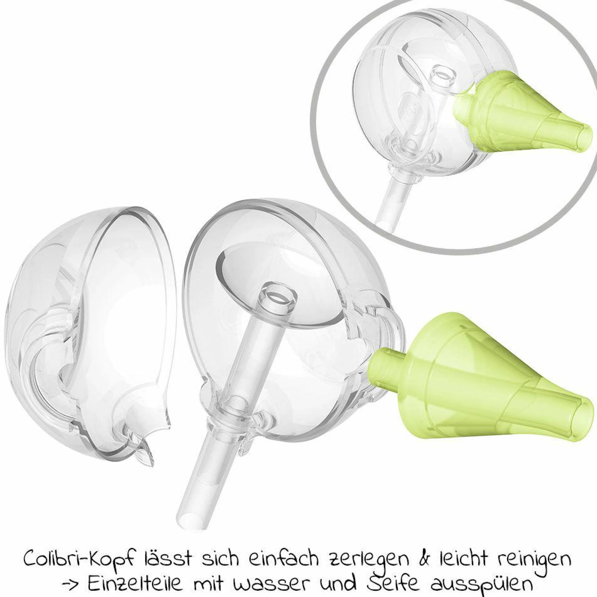Mundbetriebender Nasensauger Eco - Grün