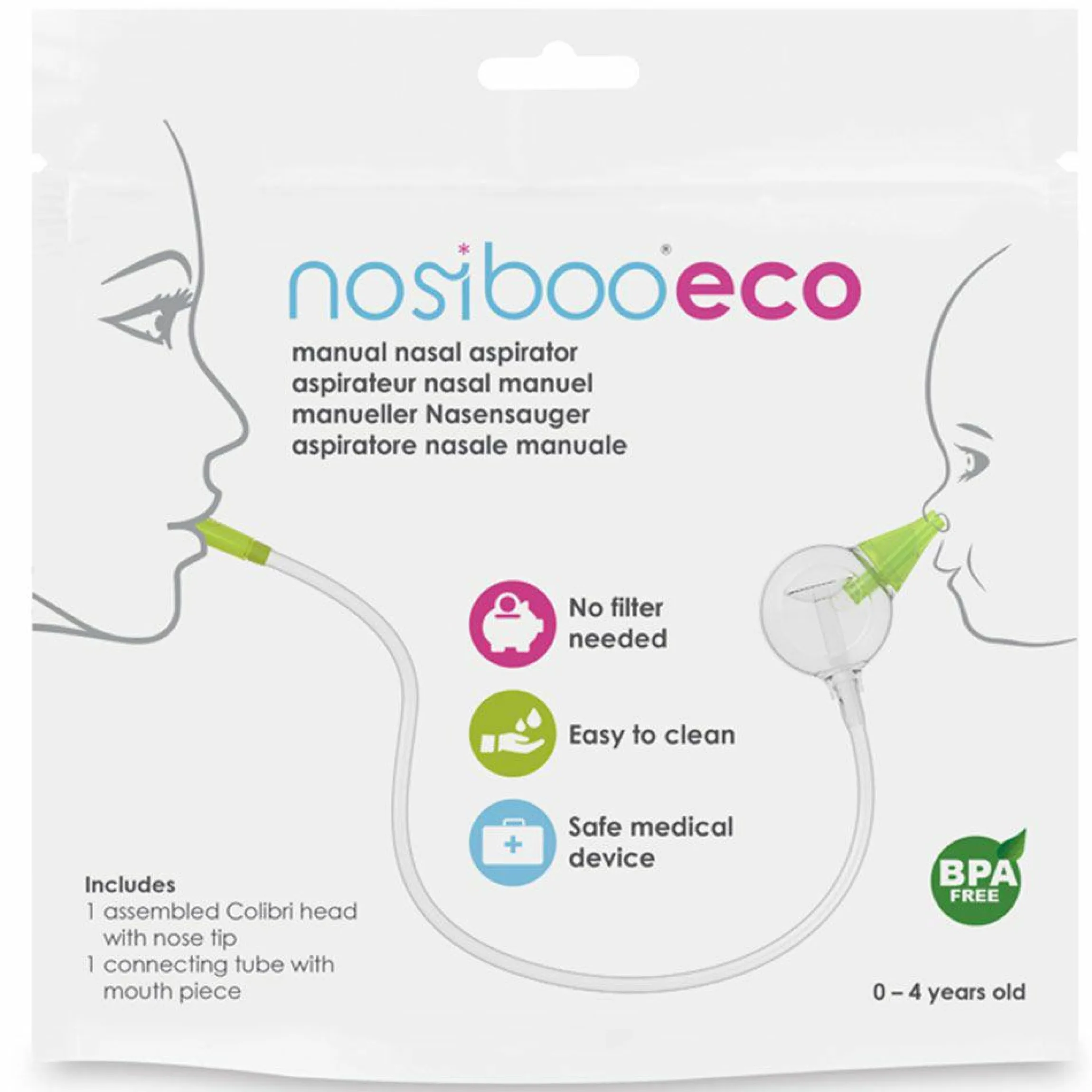 Mundbetriebender Nasensauger Eco - Grün