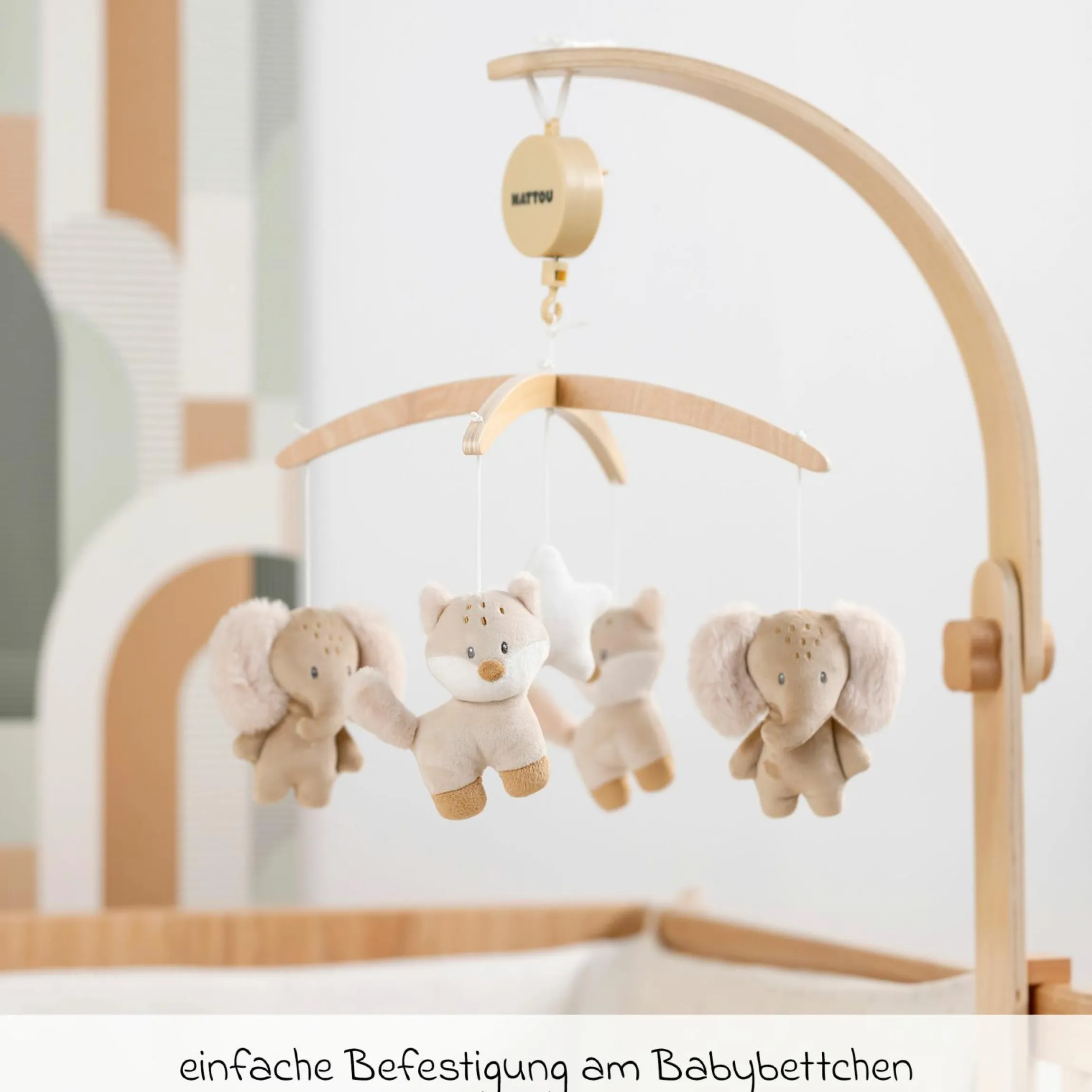 Musik-Mobile aus Holz - Oli & Flo