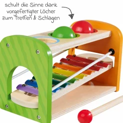 Musikspielzeug 2in1 mit Xylophon & Klopfbank