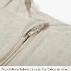 Musselin-Schlafsack - Beige - Gr. 60 cm