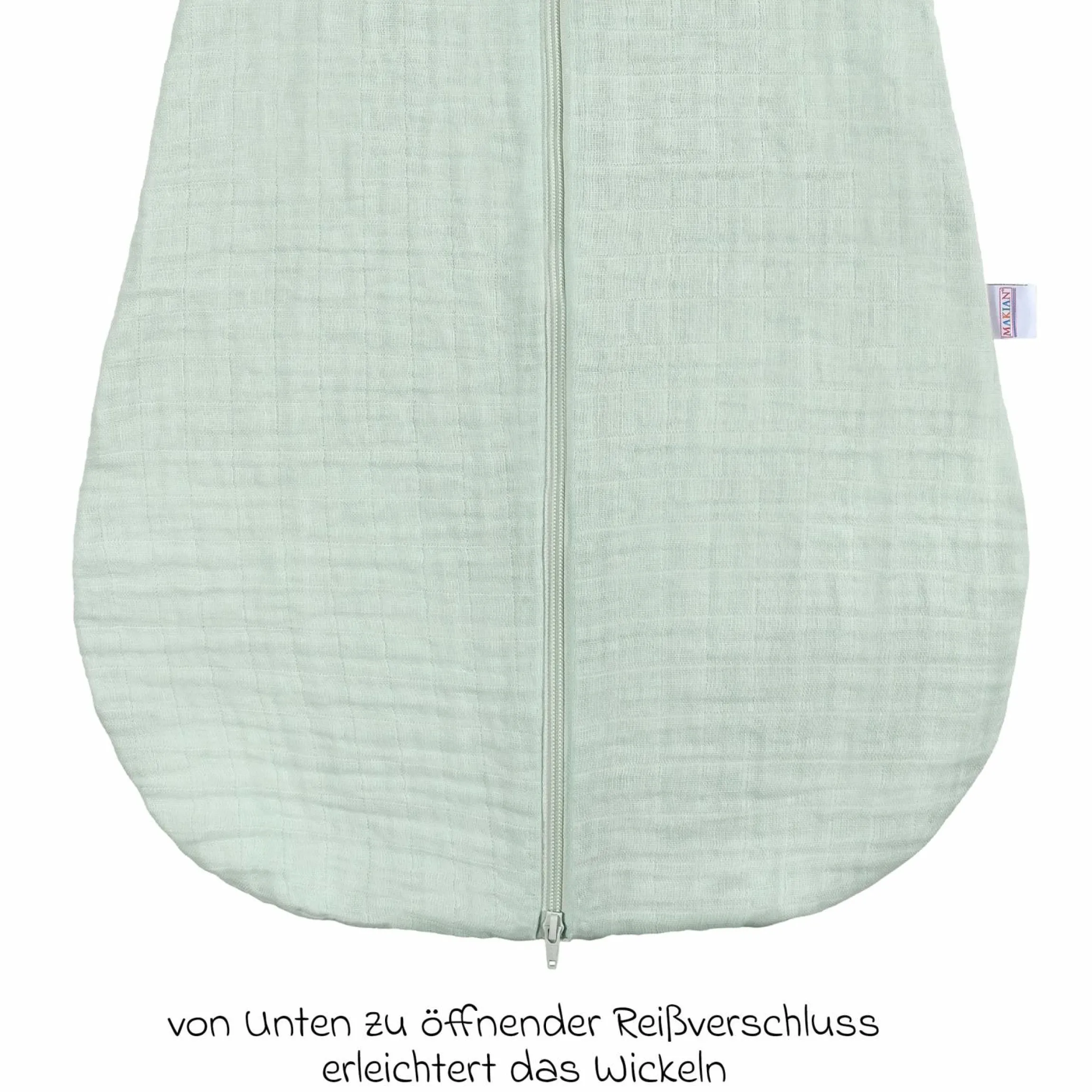 Musselin-Schlafsack - Mint - Gr. 60 cm