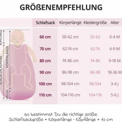 Musselin-Schlafsack - Puder - Gr. 60 cm