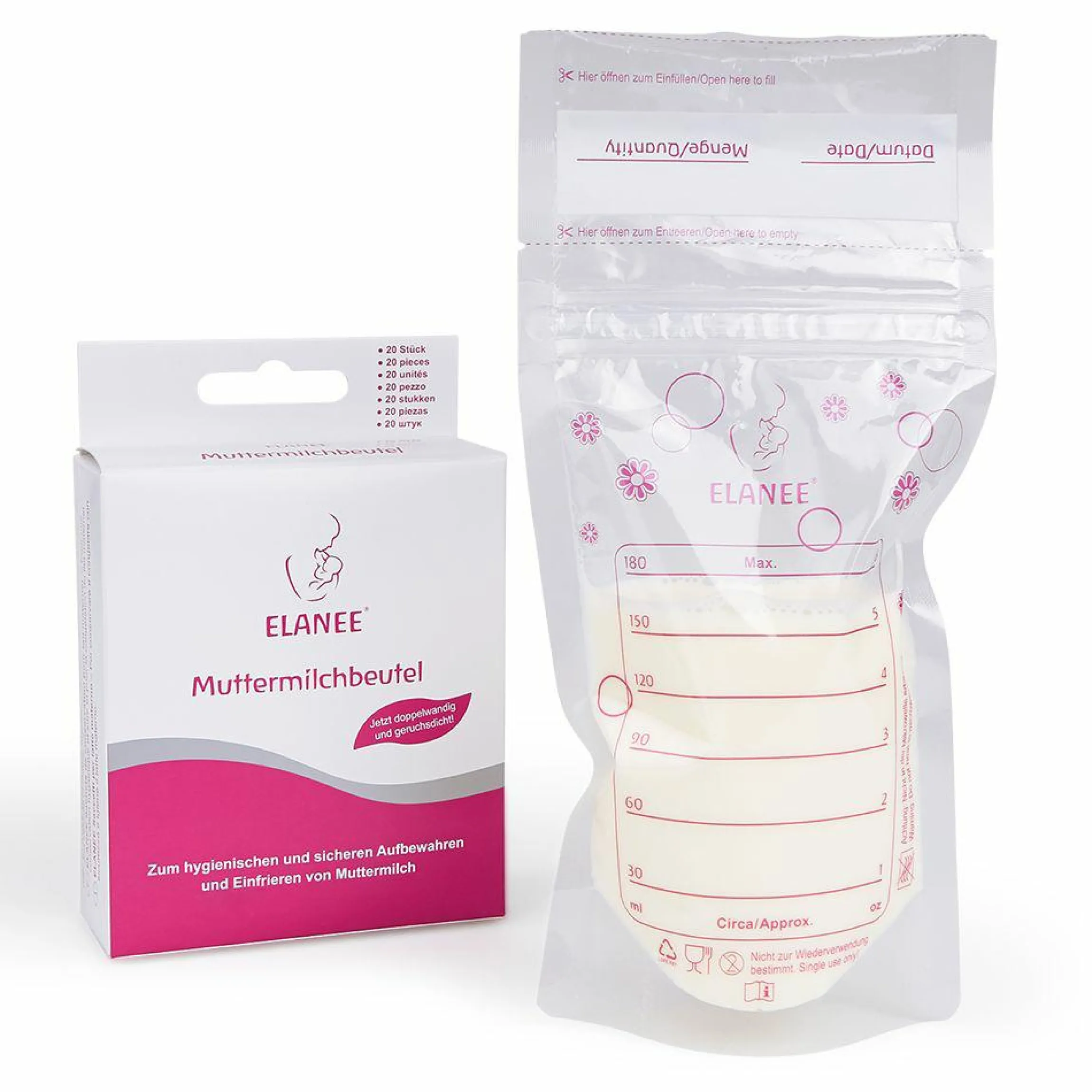Muttermilchbeutel 20er Pack je 180 ml