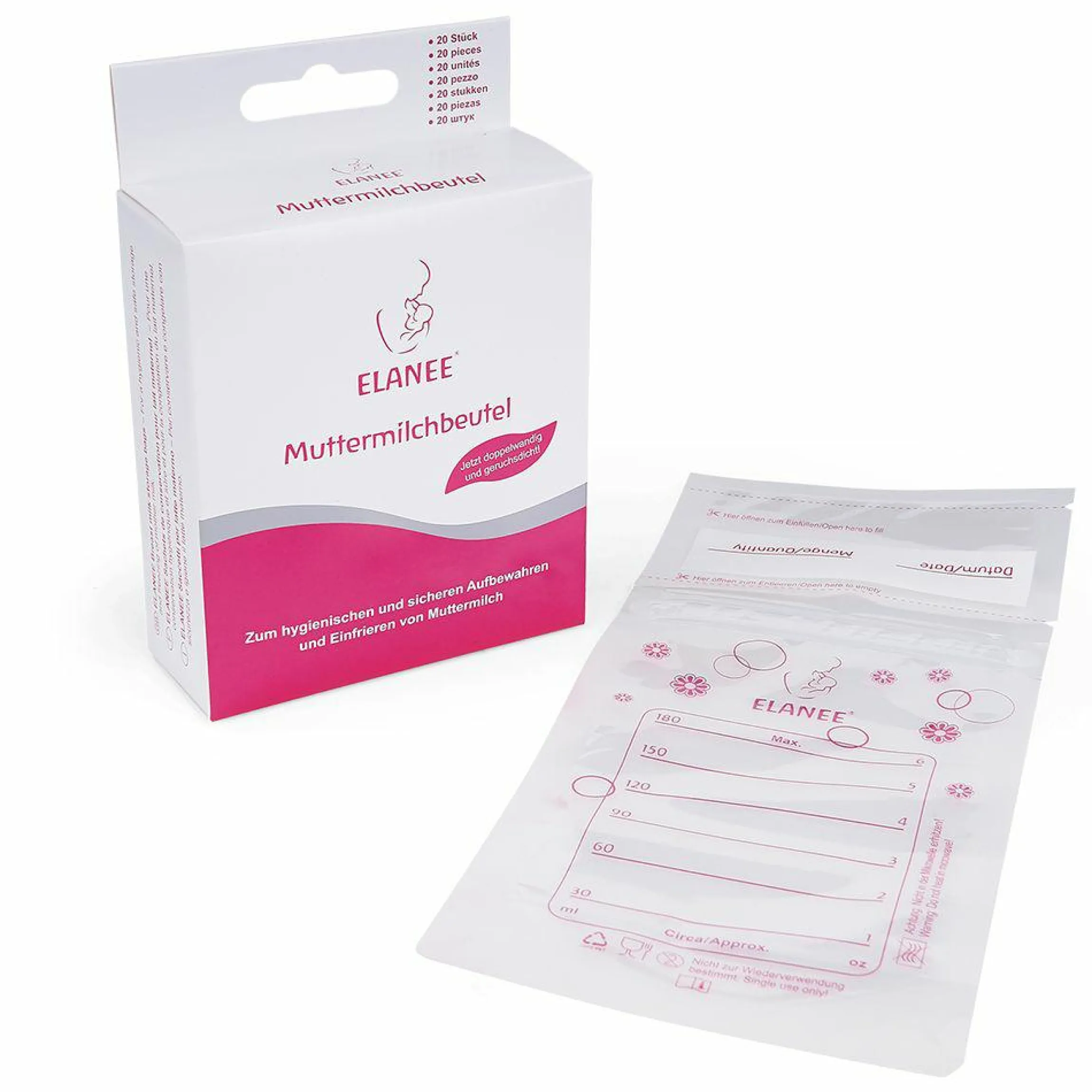 Muttermilchbeutel 20er Pack je 180 ml