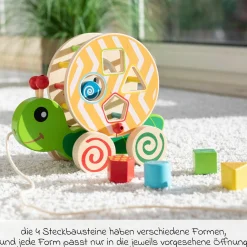 Nachziehtier Schnecke mit Steckspiel