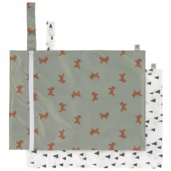 Nasstasche 2er Pack Wet Bag - Little Forest Fox - Olive
