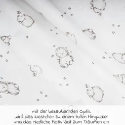Nestchen 180 x 35 cm - Igelchen - Weiß