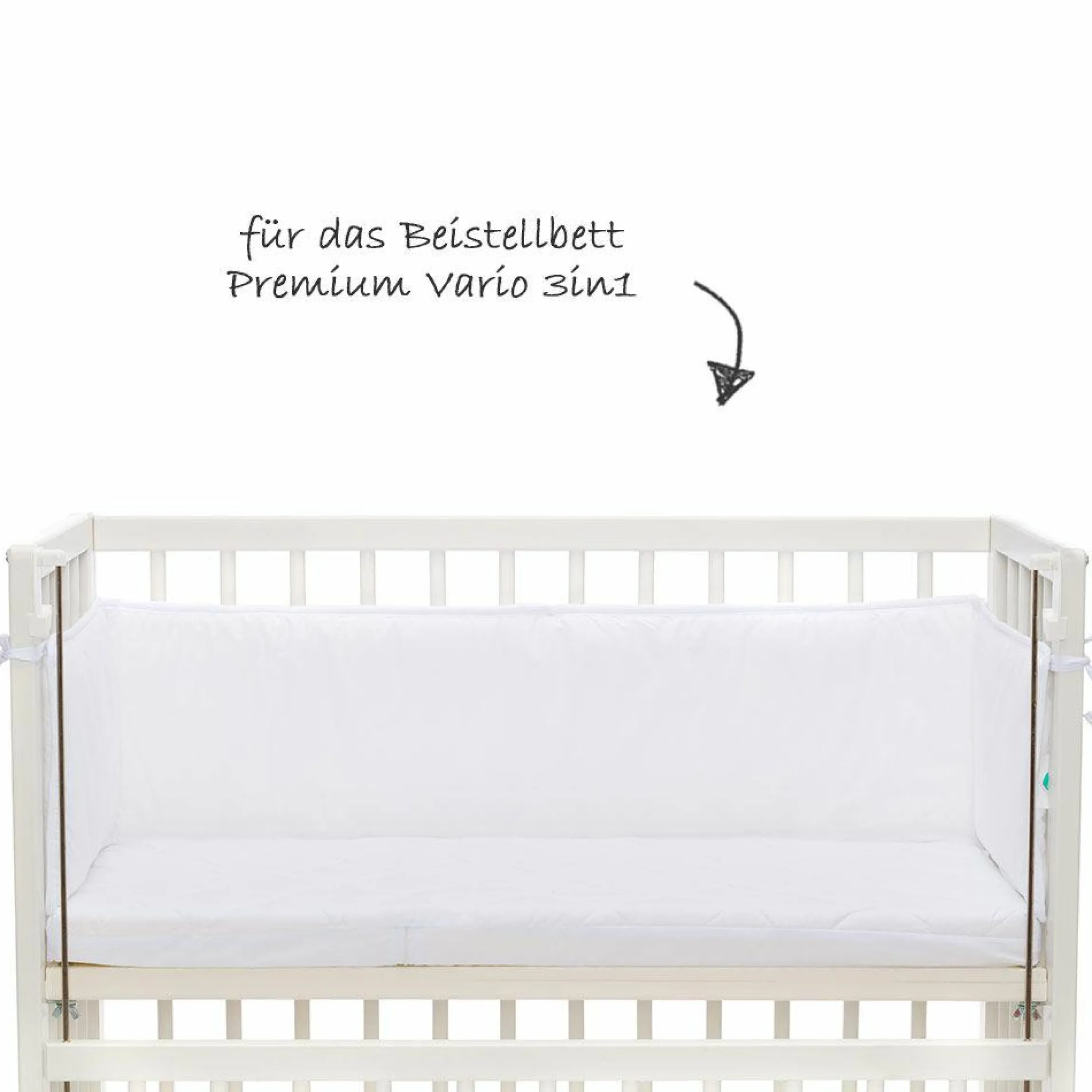 Nestchen für Beistellbett Premium Vario 3in1 - Weiß