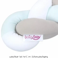 Nestchenschlange geflochten für alle Babybay Beistellbetten 180 cm - Weiß - Beige - Aqua - Kollektion 2024