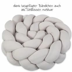 Nestchenschlange geflochten für alle Babybay Beistellbetten 180 cm - Beige - Kollektion 2024