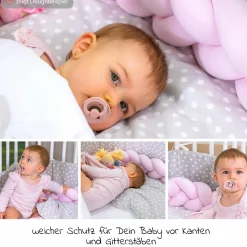 Nestchenschlange geflochten für Kinderbetten 200 cm - Beige - Kollektion 2024