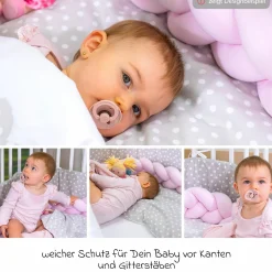 Nestschenschlange geflochten für Kinderbetten 200 cm - Creme - Kollektion 2024