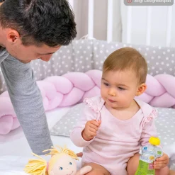 Nestschenschlange geflochten für Kinderbetten 200 cm - Ivory - Beige - Creme - Kollektion 2024