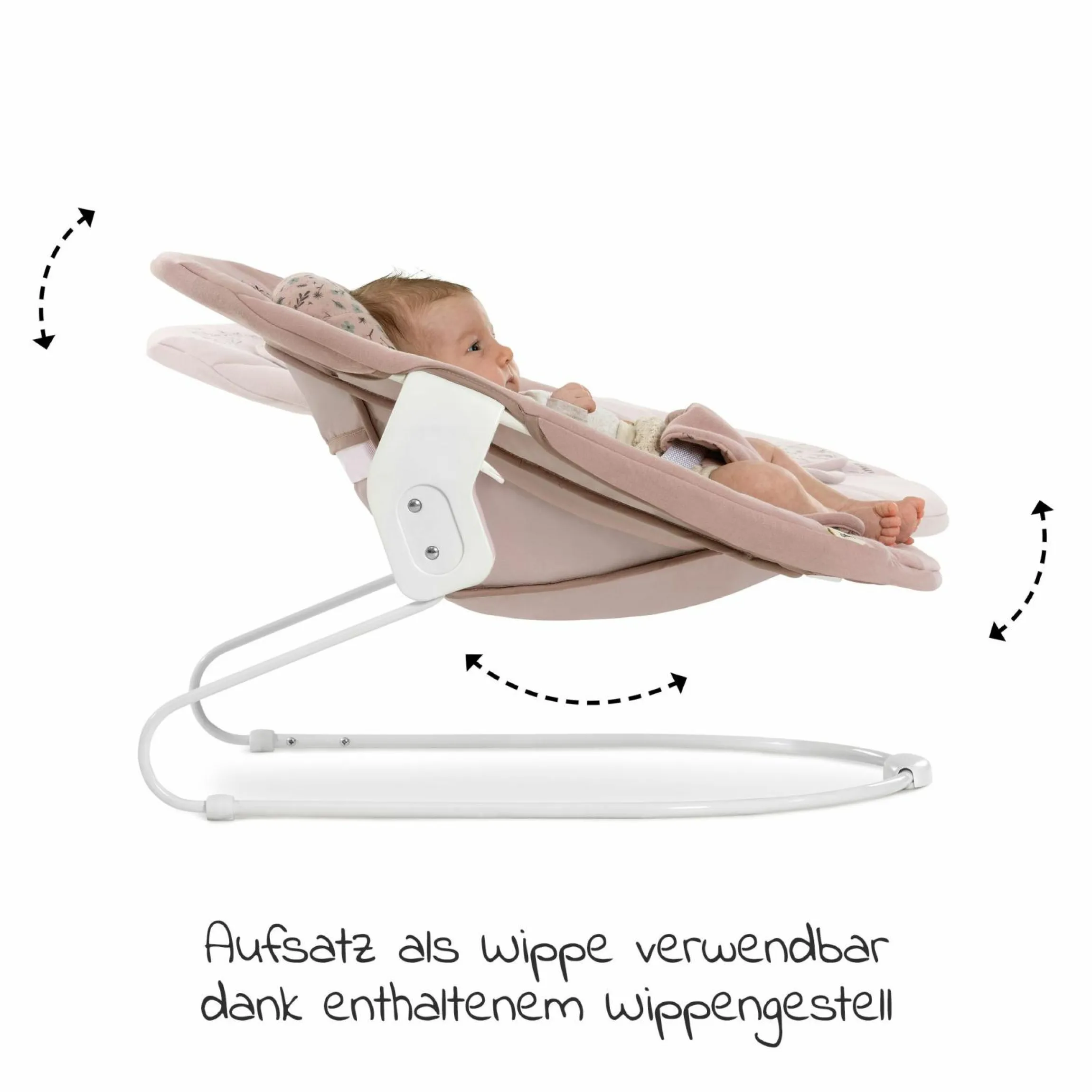 Neugeborenenaufsatz & Wippe für Alpha Hochstuhl Bouncer 2in1 - Disney - Bambi Rose