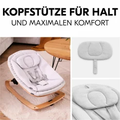 Neugeborenenaufsatz & Wippe Highchair Bouncer Eco - für Alpha, Beta & Arketa Hochstuhl - Light Grey