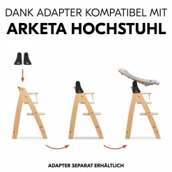 Neugeborenenaufsatz & Wippe Highchair Bouncer Eco - für Alpha, Beta & Arketa Hochstuhl - Light Grey