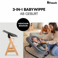 Neugeborenenaufsatz & Wippe Highchair Bouncer für Alpha, Beta & Arketa Hochstuhl - Dark Grey Melange