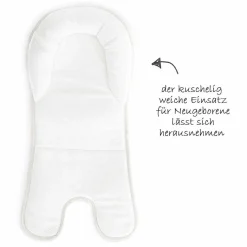 Neugeborenenaufsatz & Wippe für Alpha Hochstuhl - Bouncer 2in1 - Stretch Grey