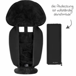 Neugeborenen-Fußsack für Babyschale Tulip und Babywanne - Black - Kollektion 2025