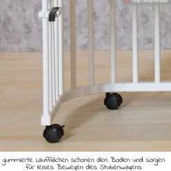 Parkett-Rollensatz inkl. Befestigungshülste passend für alle Babybay Betten - Weiß - Kollektion 2024