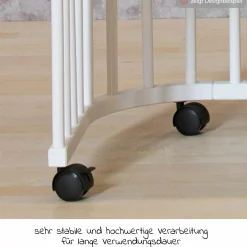 Parkett-Rollensatz inkl. Befestigungshülste passend für alle Babybay Betten - Weiß - Kollektion 2024