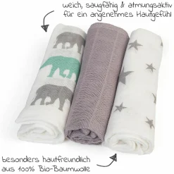 Pflegetuch 6er Pack 30 x 30 cm - Taupe