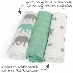 Pflegetuch 6er Pack 30 x 30 cm - Grün