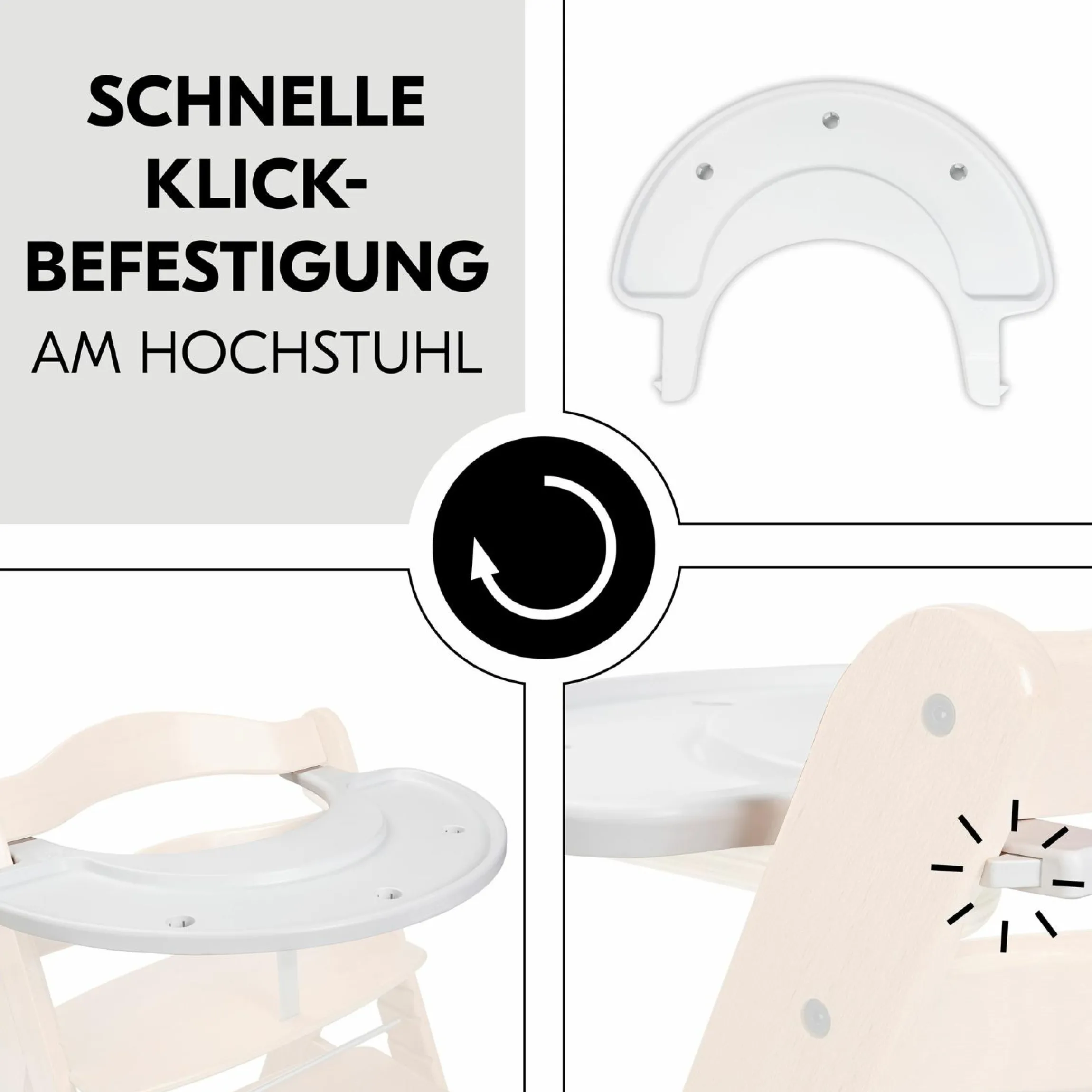 Play Tray Basis (ohne Spiele) für Alpha & Beta Hochstuhl