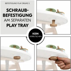 Play Tray Spiel Play Drums S - für Hochstuhl Alpha+, Beta+ & Arketa - Musikinstrumente