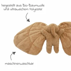 Plüschtier Magma aus Bio-Baumwolle mit Gewicht inkl. Leinsamensäckchen - Brown