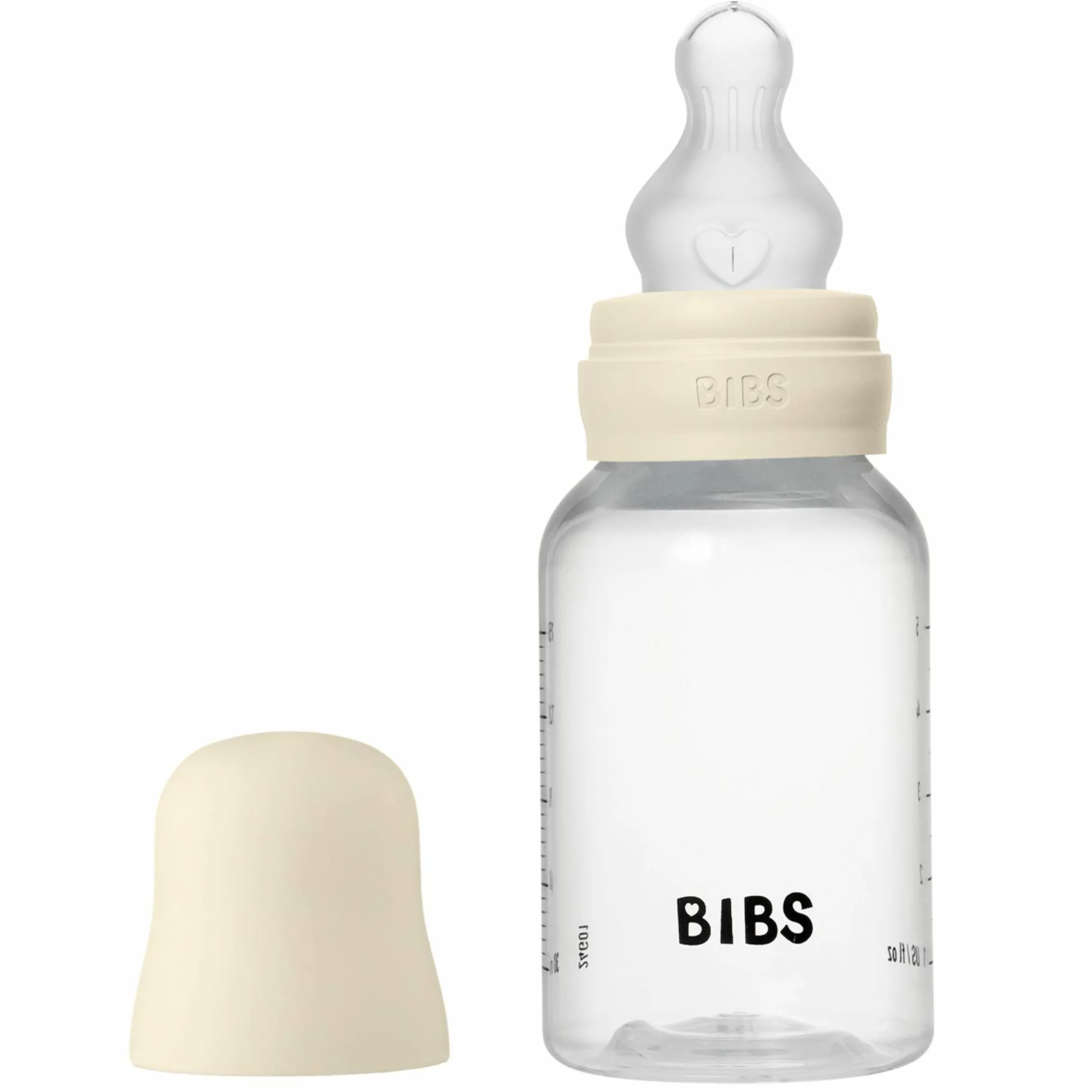 PP-Flasche Baby Bottle Round 150 ml + Silikon Trinksauger langsamer Nahrungsfluss - Ivory