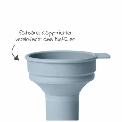 PP-Flasche Baby Bottle Round 270 ml + Latex Trinksauger mittlerer Nahrungsfluss - Baby Blue