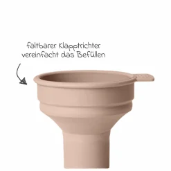 PP-Flasche Baby Bottle Round 270 ml + Silikon Trinksauger mittlerer Nahrungsfluss - Blush