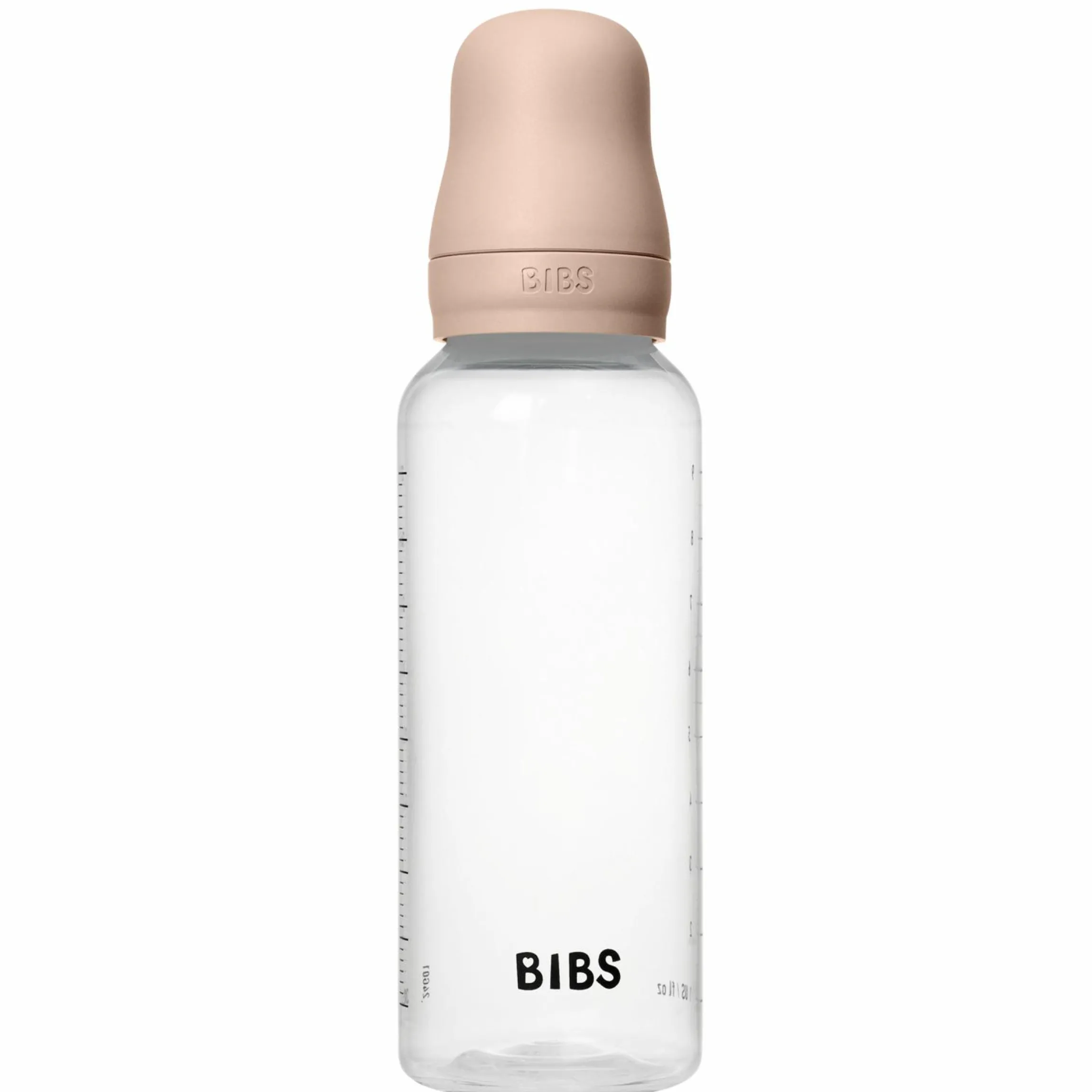 PP-Flasche Baby Bottle Round 270 ml + Silikon Trinksauger mittlerer Nahrungsfluss - Blush