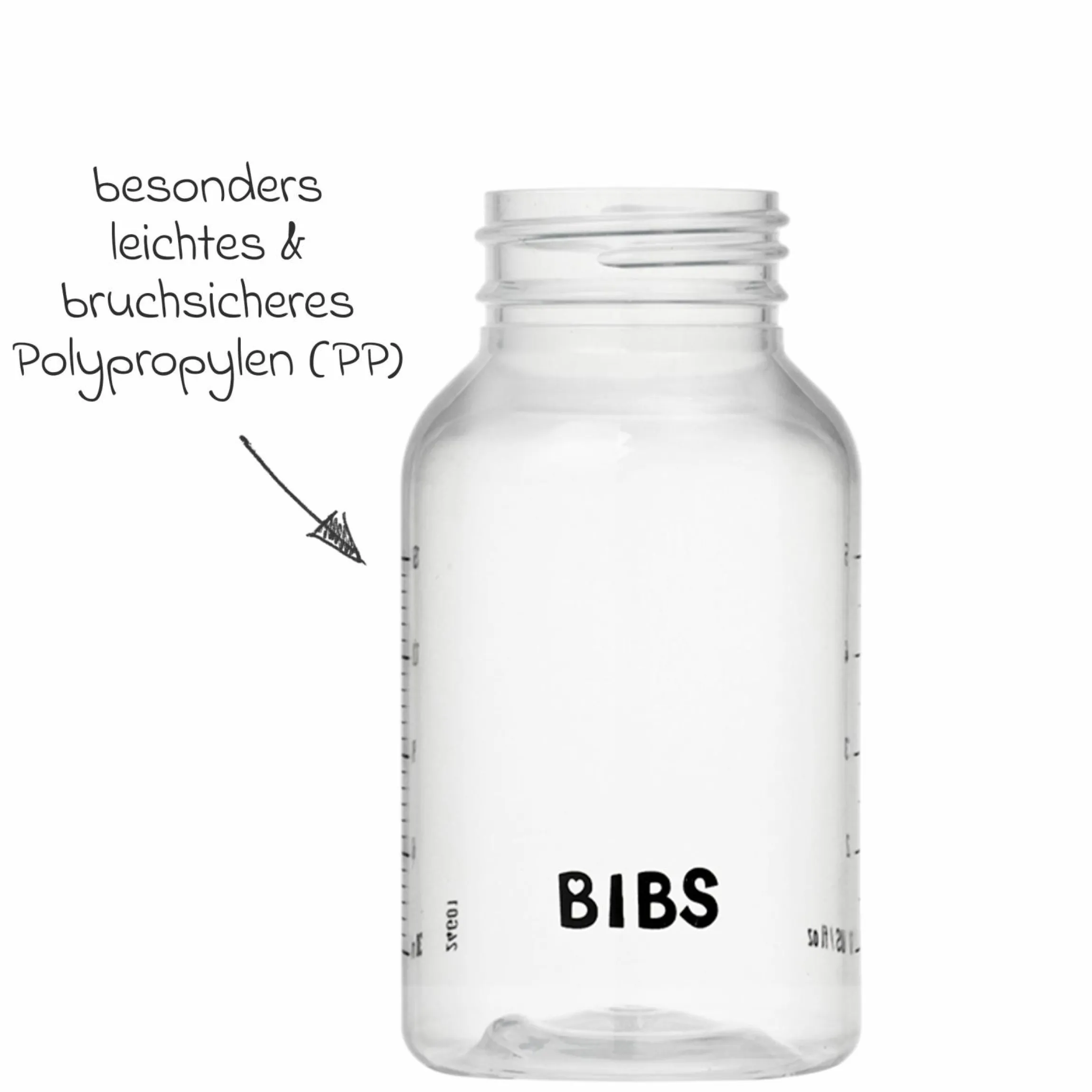 PP-Flasche Baby Bottle Round 150 ml + Silikon Trinksauger langsamer Nahrungsfluss - Blush