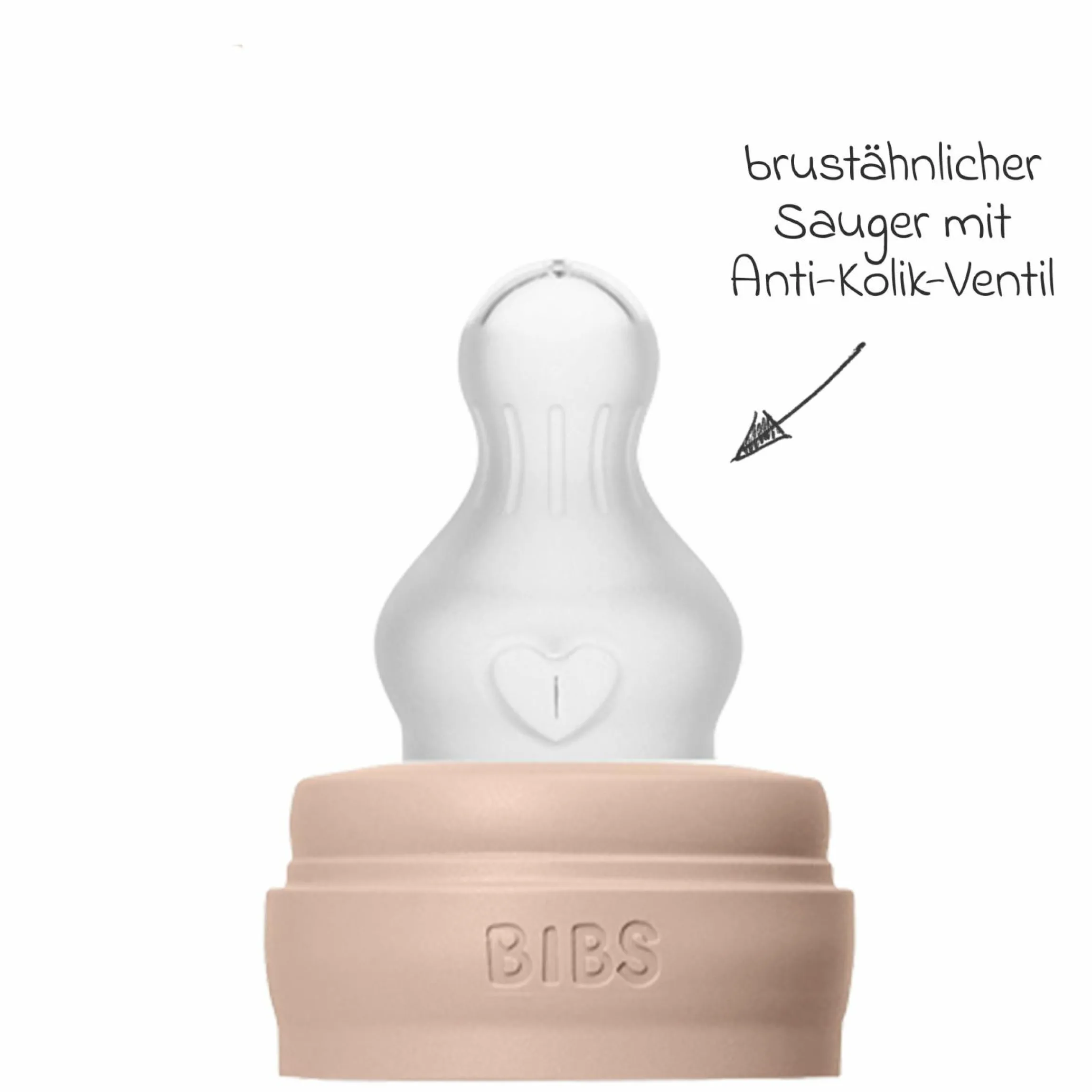 PP-Flasche Baby Bottle Round 150 ml + Silikon Trinksauger langsamer Nahrungsfluss - Blush