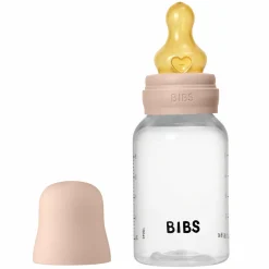PP-Flasche Baby Bottle Round 150 ml + Latex Trinksauger langsamer Nahrungsfluss - Blush
