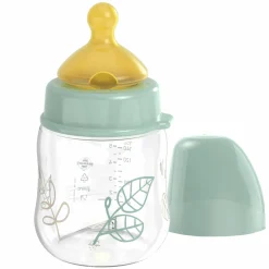 PP-Flasche Cherry Green 150 ml + Latex-Trinksauger langsamer Nahrungsfluss - Grün