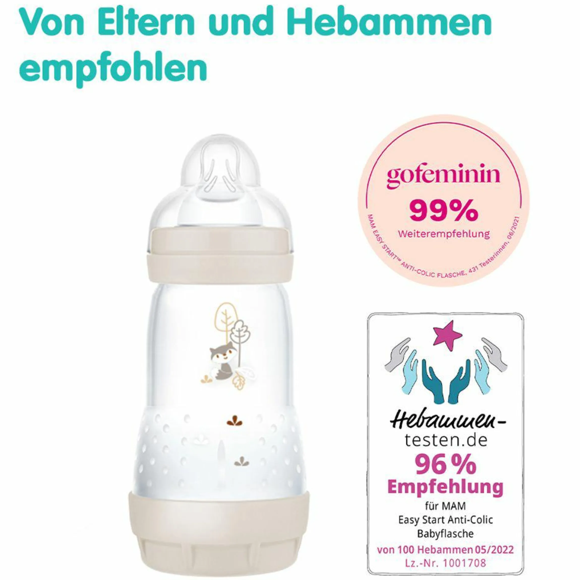 PP-Flasche Easy Start Anti-Colic 260 ml - Beige